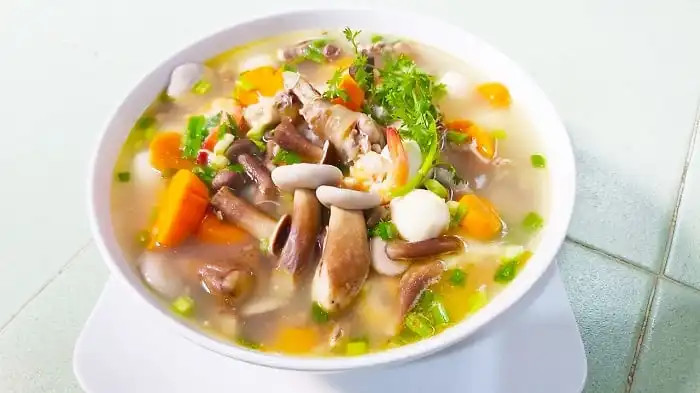 Canh Nấm Tràm hấp dẫn