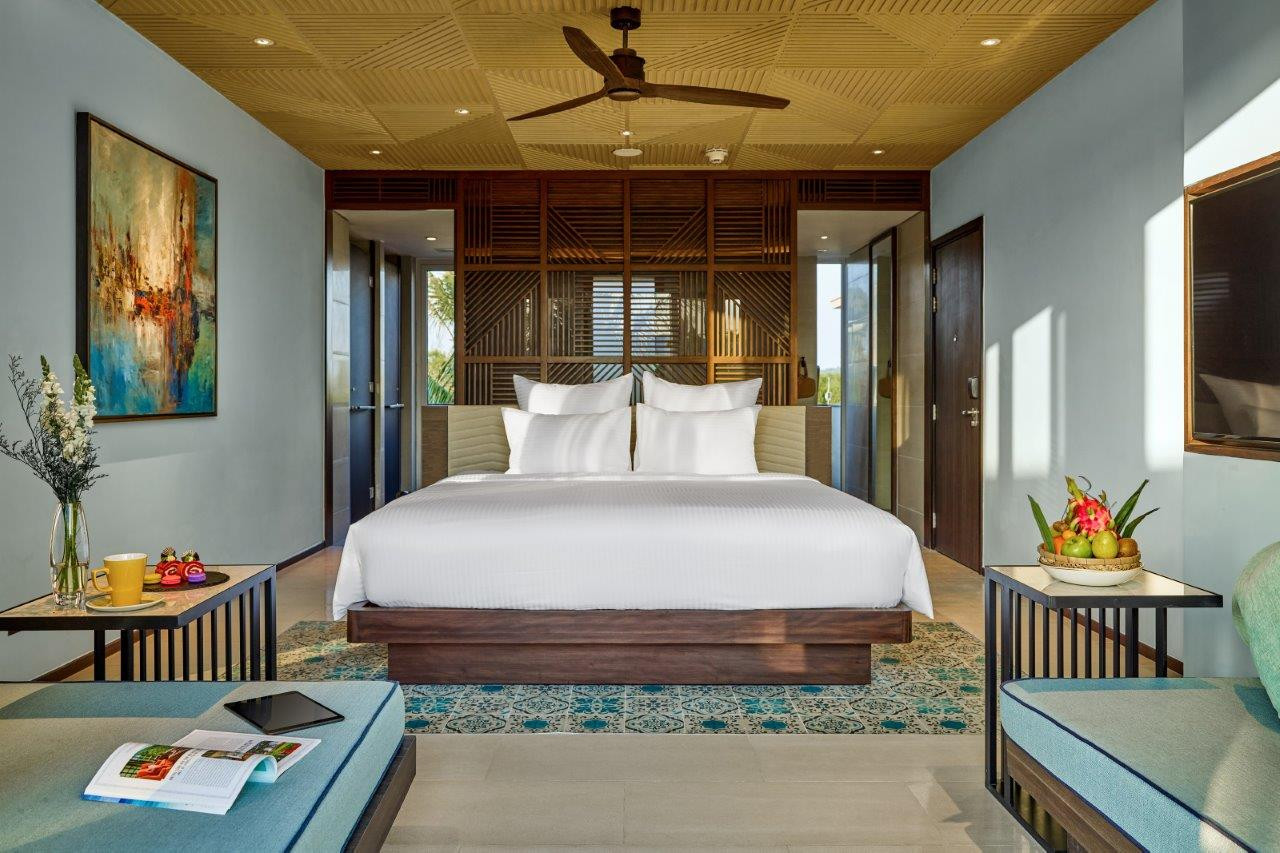 Nội thất phòng Cabana - một trong những hạng phòng được yêu thích nhất tại Pullman Phú Quốc