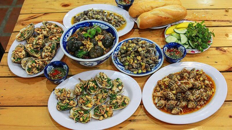 Thực đơn đa dạng tại ốc Tre Phú Quốc